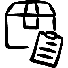 Shipment Package Document Icon from Freehand Set