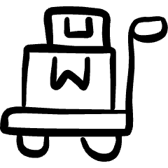 Warehouse Cart Package 1 Icon from Freehand Set