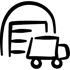 Warehouse Delivery Icon from Freehand Set
