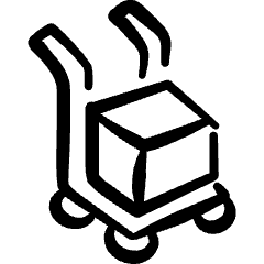 Warehouse Package Box Icon from Freehand Set