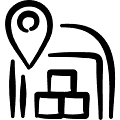 Warehouse Packages Location Icon from Freehand Set