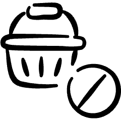 Shopping Basket Disable Icon from Freehand Set