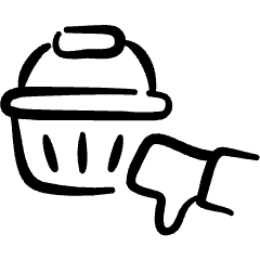 Shopping Basket Dislike Icon from Freehand Set