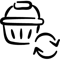 Shopping Basket Sync Icon from Freehand Set