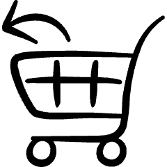 Shopping Cart Trolley Upload Icon from Freehand Set