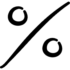 Discount Percent Thin Icon from Freehand Set