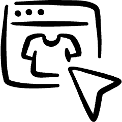 E Commerce Apparel Browser Icon from Freehand Set