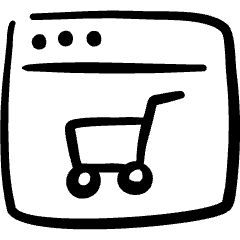 E Commerce Cart Browser Icon from Freehand Set