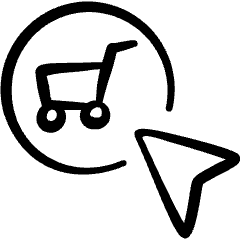 E Commerce Click Cart Icon from Freehand Set