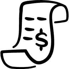 Receipt Icon from Freehand Set