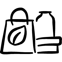 Shopping Bag Biodegradable Icon from Freehand Set