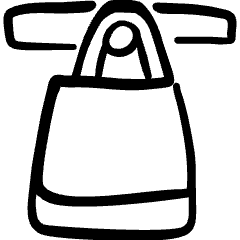 Shopping Bag Hang Icon from Freehand Set