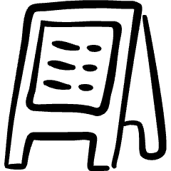 Shop Street Sign Icon from Freehand Set