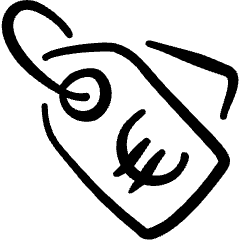 Tag Euro Price Icon from Freehand Set