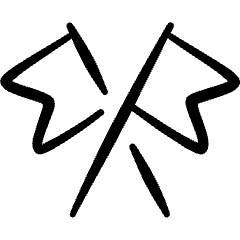 Flag Plain Double Icon from Freehand Set