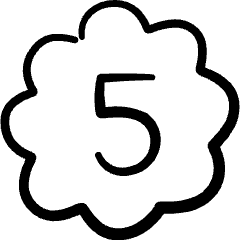 Gaming 5 Bubble Icon from Freehand Set