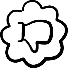 Dislike Bubble Icon from Freehand Set