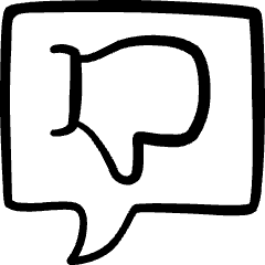 Dislike Chat Icon from Freehand Set