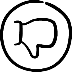 Dislike Circle Icon from Freehand Set
