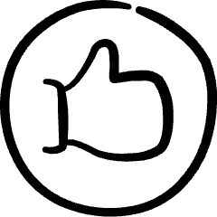 Like Circle Icon from Freehand Set