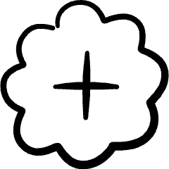 Like Plus Bubble Icon from Freehand Set