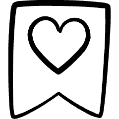 Love It Bookmark Icon from Freehand Set