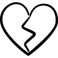 Love It Break Icon from Freehand Set