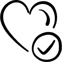 Love It Check Icon from Freehand Set