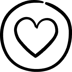 Love It Circle Icon from Freehand Set