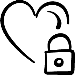 Love It Lock Icon from Freehand Set