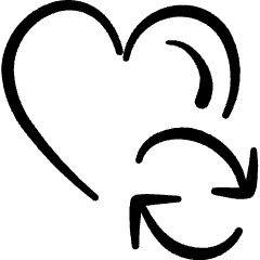 Love It Sync Icon from Freehand Set