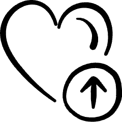 Love It Upload Icon from Freehand Set