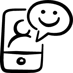 Mood Happy Smartphone Icon from Freehand Set