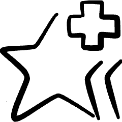 Rating Star Add Icon from Freehand Set