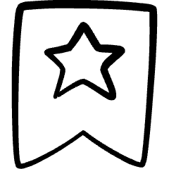 Rating Star Bookmark Icon from Freehand Set