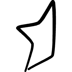 Rating Star Half Icon from Freehand Set