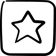 Rating Star Square Icon from Freehand Set