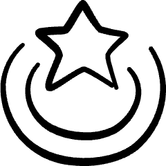 Rating Star Top Icon from Freehand Set