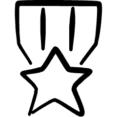 Award Medal Star 3 Icon from Freehand Set