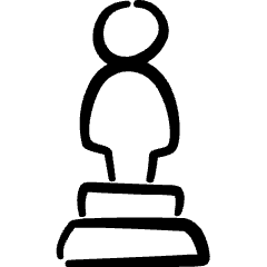 Award Oscar Icon from Freehand Set