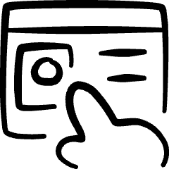 Social Profile Click Icon from Freehand Set