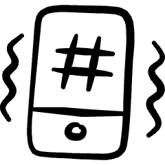 Trends Hashtag Smartphone Icon from Freehand Set