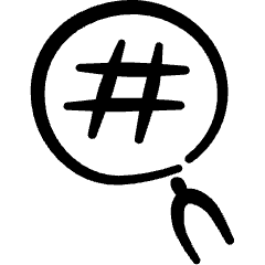 Trends Search Hashtag Icon from Freehand Set