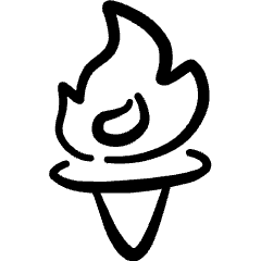 Trends Torch Icon from Freehand Set