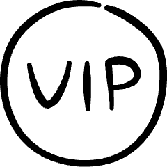 Vip Circle Icon from Freehand Set