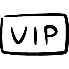 Vip Rectangle Icon from Freehand Set