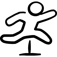 Athletics Jumping Person Icon from Freehand Set