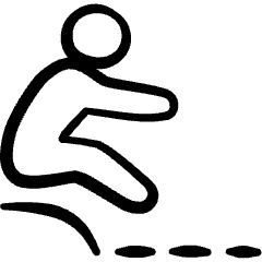 Athletics Long Jumping Icon from Freehand Set