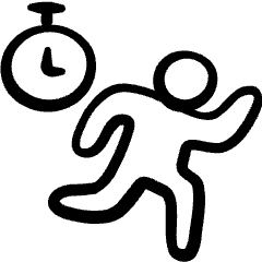 Athletics Running Time Icon from Freehand Set