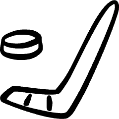 Hockey Puck Stick Icon from Freehand Set